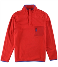 Club Room Mens Bttn Mock Fleece Pullover Sweater