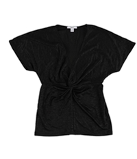 Bar Iii Womens Twist Front Basic T-Shirt