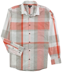 Alfani Mens Sorento Plaid Button Up Shirt