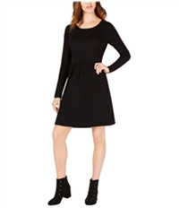 Maison Jules Womens Pleated Fit & Flare Dress