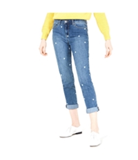 Maison Jules Womens Polka Dot Boyfriend Fit Jeans
