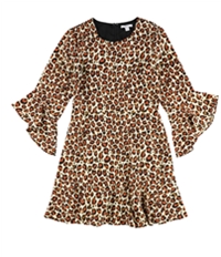 Bar Iii Womens Bell Sleeve Flounce Dress