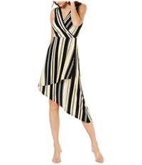 I-N-C Womens Striped Wrap Dress
