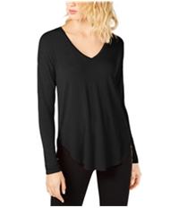 I-N-C Womens Curved Hem Basic T-Shirt