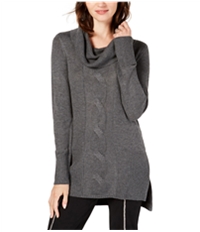 I-N-C Womens Cable Tunic Sweater