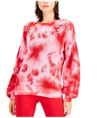 I-N-C Womens Tie-Dye With Rhinestones Pullover Sweater