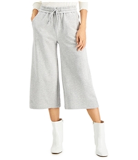 I-N-C Womens Solid Cropped Wide-Leg Casual Sweatpants