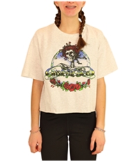 Junk Food Womens  Skull And Roses Graphic T-Shirt