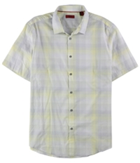 Alfani Mens Slim Fit Plaid Button Up Shirt, TW2