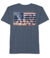Hybrid Mens American Flag Graphic T-Shirt