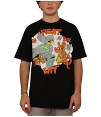 Belchez Mens Fight City Animated Graphic T-Shirt