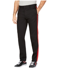 Calvin Klein Mens Red Stripe Casual Trouser Pants