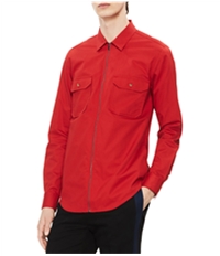 Calvin Klein Mens Twill Button Up Shirt, TW3