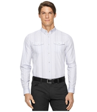 Calvin Klein Mens Gingham Slim Fit Button Up Shirt