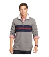 Izod Mens Quarter-Zip Striped Sweatshirt