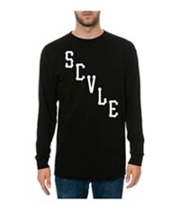 Black Scale Mens The Scvle Logo Ls Graphic T-Shirt