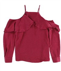 Bar Iii Womens Cold Shoulder Knit Blouse, TW3