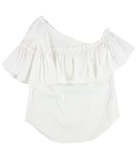 Bar Iii Womens Ruffled One Shoulder Blouse, TW1
