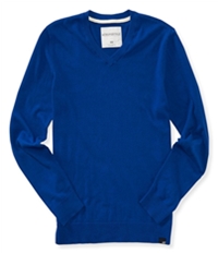 Aeropostale Mens Solid Ribbeed Pullover Sweater