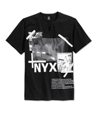 I-N-C Mens Nyx Split Graphic T-Shirt