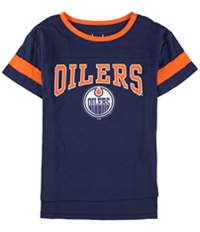 Touch Womens Edmonton Oilers Rhinestone Embellished T-Shirt