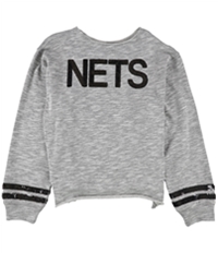 Touch Womens Brooklyn Nets Sequined Sweatshirt