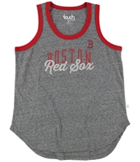 Touch Womens Red Sox Glitter Print Tank Top