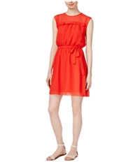 Maison Jules Womens Swiss-Dot A-Line Dress