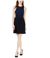 French Connection Womens Pleated Fit & Flare Dress