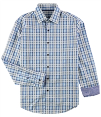 Tasso Elba Mens Plaid Button Up Shirt, TW1