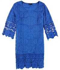 Alfani Womens Crochet-Trim A-Line Dress, TW2