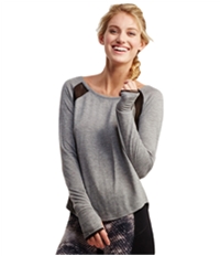 Aeropostale Womens Mesh Shoulder Embellished T-Shirt