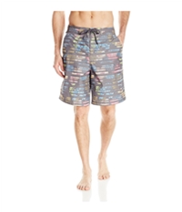 Speedo Mens Tropical Striped Swim Bottom Board Shorts