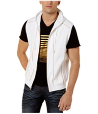 I-N-C Mens Gold Piping Sweater Vest