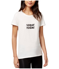 Bow & Drape Womens Sunday Funday Sequined Embellished T-Shirt
