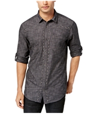 I-N-C Mens Studded Chambray Button Up Shirt
