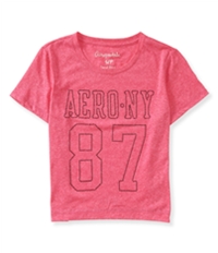 Aeropostale Womens Ny 87 Studded Embellished T-Shirt