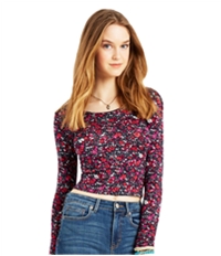 Aeropostale Womens Floral Bodycon Graphic T-Shirt