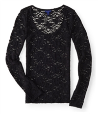 Aeropostale Womens Lace Knit Blouse