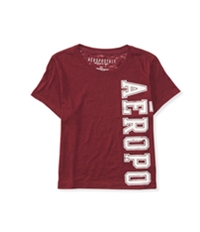 Aeropostale Womens Vertical Glitter Graphic T-Shirt