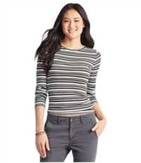 Aeropostale Womens Striped Ls Pullover Sweater