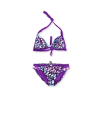 Becca Womens Reversible Side Tab 2 Piece Bikini