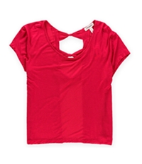 Aeropostale Womens Bow-Tie Cropped Embellished T-Shirt