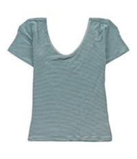 Aeropostale Womens Slim Stripe Crop Graphic T-Shirt