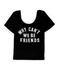Aeropostale Womens Why Can't We Be Friends Graphic T-Shirt