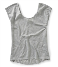 Aeropostale Womens Sheer Lace Inset Knit Blouse
