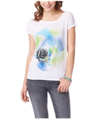 Aeropostale Womens Peace Rose Graphic T-Shirt