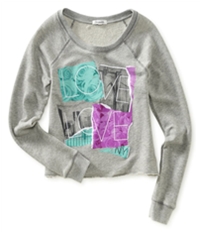 Aeropostale Womens Love Ny Screenprint Cropped Sweatshirt