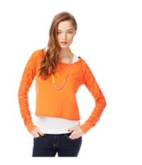 Aeropostale Womens Leopard Shoulders Basic T-Shirt