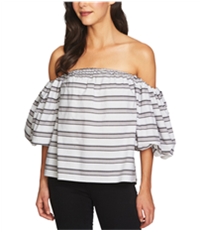 1.State Womens Striped Off The Shoulder Blouse